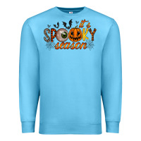 Ocean Blue spooky season Premium Sweatshirt - RacoonDesign