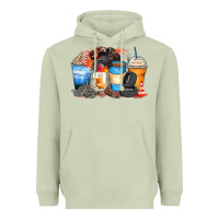 Matcha monster truck coffee cups Heavyweight Hoodie - Zillion Design Studio