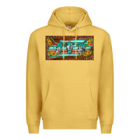 Antique Gold western howdy cowgirl leopard serape   license plate template Premium Hoodie - BarkalooDesign