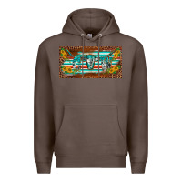 Coffee western howdy cowgirl leopard serape   license plate template Premium Hoodie - BarkalooDesign