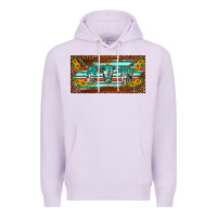 Lilac western howdy cowgirl leopard serape   license plate template Premium Hoodie - BarkalooDesign
