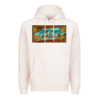 Pale Pink western howdy cowgirl leopard serape   license plate template Premium Hoodie - BarkalooDesign