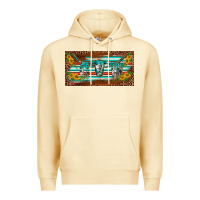 Pina Colada western howdy cowgirl leopard serape   license plate template Premium Hoodie - BarkalooDesign