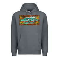 Rock western howdy cowgirl leopard serape   license plate template Premium Hoodie - BarkalooDesign