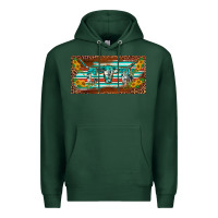 Sports Green western howdy cowgirl leopard serape   license plate template Premium Hoodie - BarkalooDesign