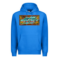 True Royal western howdy cowgirl leopard serape   license plate template Premium Hoodie - BarkalooDesign