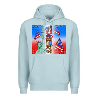 Blue Mist american flag  and america Premium Hoodie - AdoDesignShop