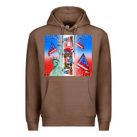 Chestnut american flag  and america Premium Hoodie - AdoDesignShop