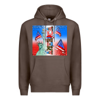 Coffee american flag  and america Premium Hoodie - AdoDesignShop