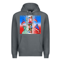 Rock american flag  and america Premium Hoodie - AdoDesignShop