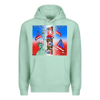 Seafoam american flag  and america Premium Hoodie - AdoDesignShop