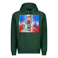 Sports Green american flag  and america Premium Hoodie - AdoDesignShop