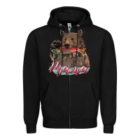 Black Mother's Day Mama Bear Hunting Fish Zipper Hoodie - RanaPortraitStore
