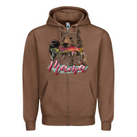 Chestnut Mother's Day Mama Bear Hunting Fish Zipper Hoodie - RanaPortraitStore