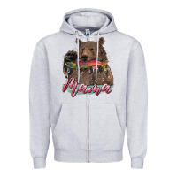 Heather Grey Mother's Day Mama Bear Hunting Fish Zipper Hoodie - RanaPortraitStore