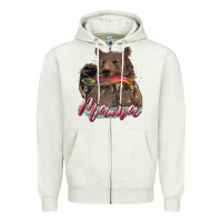 Oatmeal Heather Mother's Day Mama Bear Hunting Fish Zipper Hoodie - RanaPortraitStore
