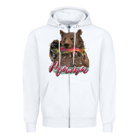 White Mother's Day Mama Bear Hunting Fish Zipper Hoodie - RanaPortraitStore