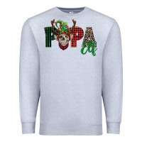 Heather Grey papa elf skull Premium Sweatshirt - FaDigitalArtStudio