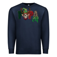 Navy papa elf skull Premium Sweatshirt - FaDigitalArtStudio