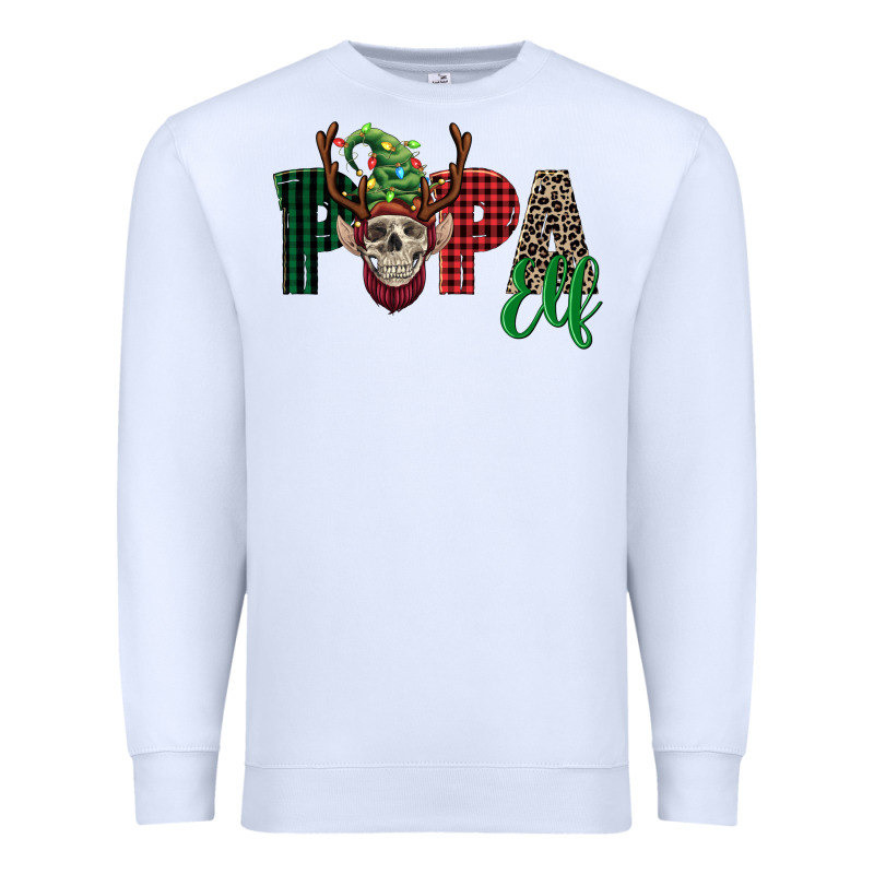 Papa Elf Skull Premium Sweatshirt by FaDigitalArtStudio | Teevron