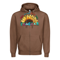 Chestnut teacher sunflower listen encourage motivate inspir Zipper Hoodie - Zillion Design Studio