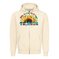 Sandshell teacher sunflower listen encourage motivate inspir Zipper Hoodie - Zillion Design Studio