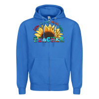 True Royal teacher sunflower listen encourage motivate inspir Zipper Hoodie - Zillion Design Studio