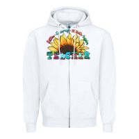 White teacher sunflower listen encourage motivate inspir Zipper Hoodie - Zillion Design Studio