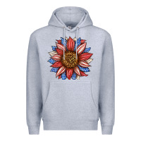 American Flag Sunflower Premium Hoodie | Teevron