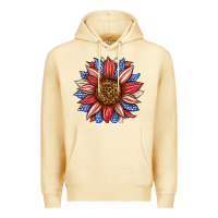 Pina Colada American Flag Sunflower Premium Hoodie - LillyAllenDesigns