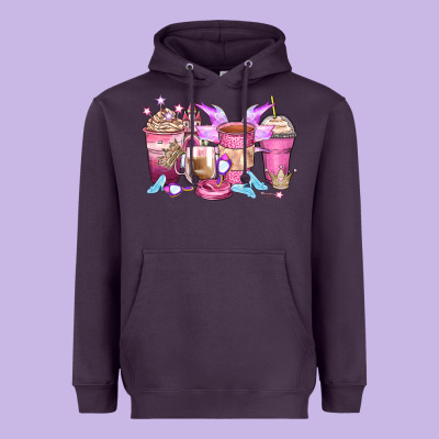 Princess Coffee Cups Heavyweight Hoodie Designed By Zillion Design Studio