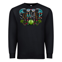 Black summer mom Premium Sweatshirt - CowhideDigitalArt