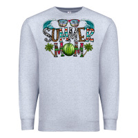 Heather Grey summer mom Premium Sweatshirt - CowhideDigitalArt
