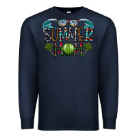Navy summer mom Premium Sweatshirt - CowhideDigitalArt