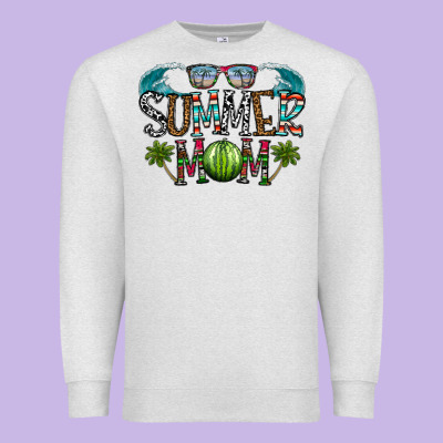 Summer Mom Premium Sweatshirt Designed By Cowhidedigitalart