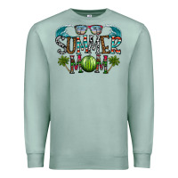 Seafoam summer mom Premium Sweatshirt - CowhideDigitalArt