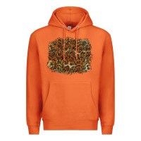 Carrot leopard leather turquoise background Premium Hoodie - RanaPortraitStore