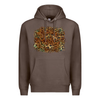 Coffee leopard leather turquoise background Premium Hoodie - RanaPortraitStore