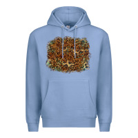 Colony Blue leopard leather turquoise background Premium Hoodie - RanaPortraitStore