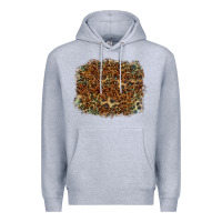 Heather Grey leopard leather turquoise background Premium Hoodie - RanaPortraitStore