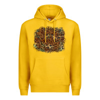 Lemon leopard leather turquoise background Premium Hoodie - RanaPortraitStore