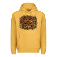 Mustard leopard leather turquoise background Premium Hoodie - RanaPortraitStore