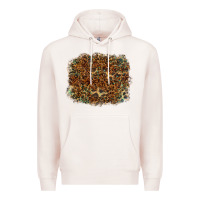 Pale Pink leopard leather turquoise background Premium Hoodie - RanaPortraitStore
