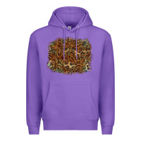 Purple leopard leather turquoise background Premium Hoodie - RanaPortraitStore