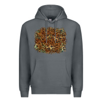 Rock leopard leather turquoise background Premium Hoodie - RanaPortraitStore