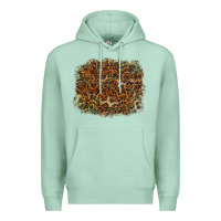Seafoam leopard leather turquoise background Premium Hoodie - RanaPortraitStore