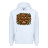 White leopard leather turquoise background Premium Hoodie - RanaPortraitStore