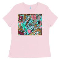 Bubblegum Pink nurse tumbler Ladies Tee - BarkalooDesign