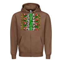 Chestnut football brush strokes Zipper Hoodie - texasbilliewilder
