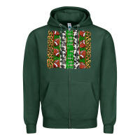 Sports Green football brush strokes Zipper Hoodie - texasbilliewilder